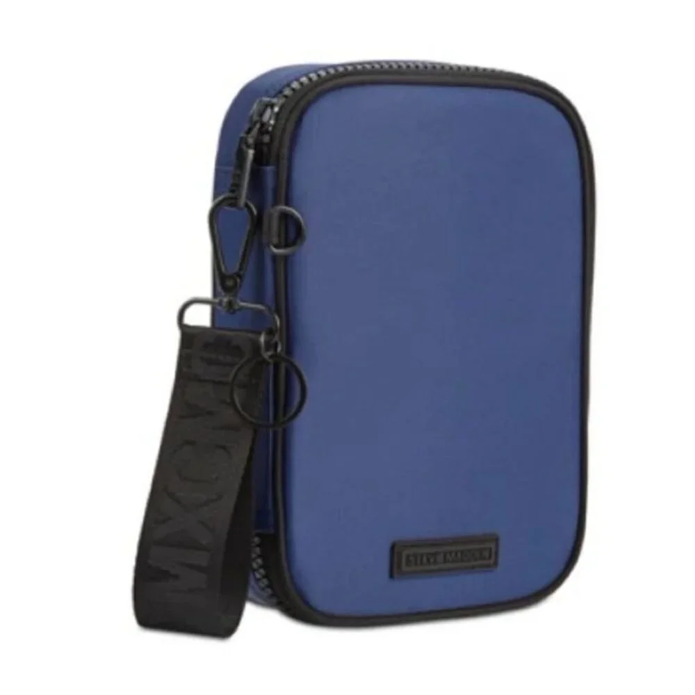 Steve Madden Blue Nylon Pencil Case